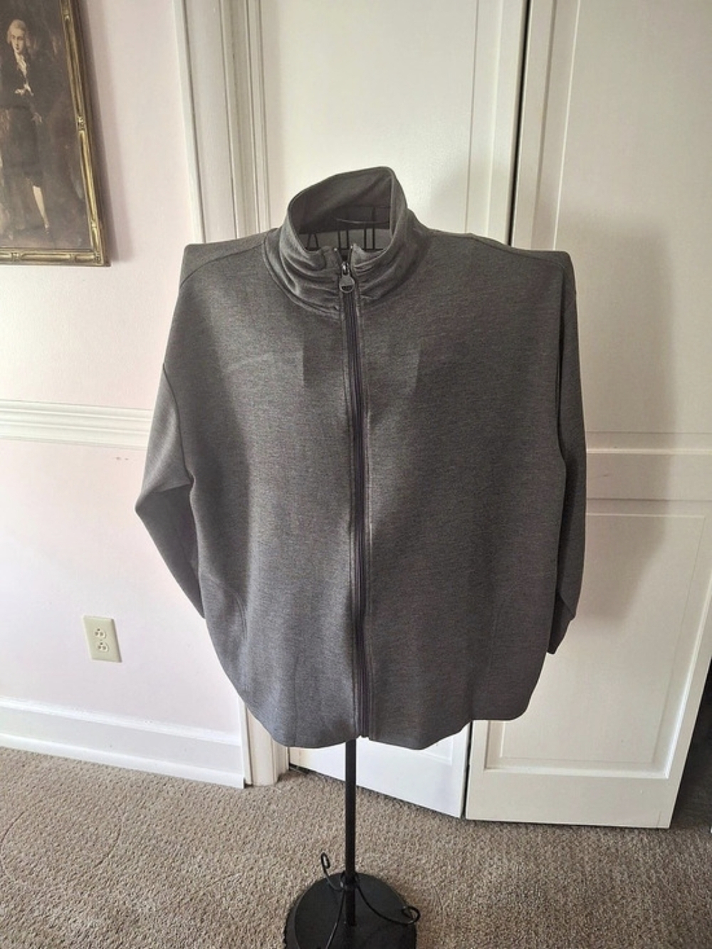 Jones New York Women's Gray Full-Zip Jacket Size 2XL Like New